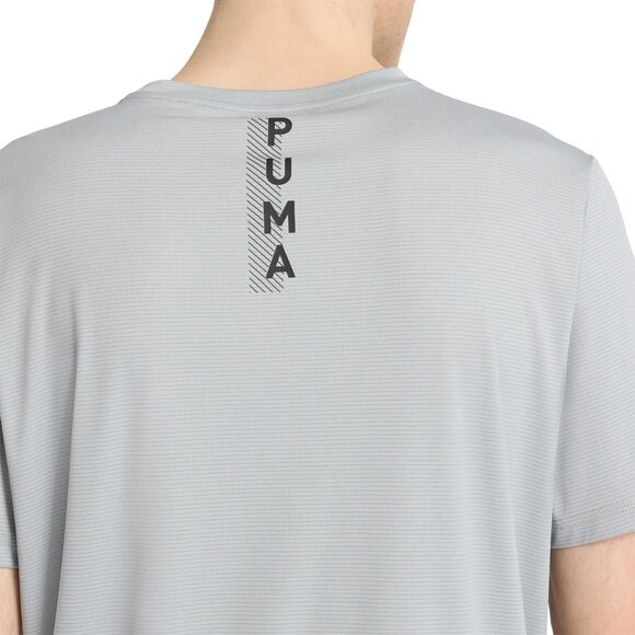 PUMA Men's Lightweight Crew Neck Active Tee, Light Gray - Picture 4 of 4